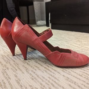 Sole Project By Bakers Pink Art Deco Maryjane Heels Size 6M oxford heel